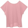 thumbnail image 2 of Batwing Sleeve Tops for Women Summer Casual Cotton Linen Lightweight Short Sleeve Crewneck Oversized T Shirts, 2 of 7