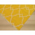 thumbnail image 2 of EORC IE51YL Tapis d'Extérieur Marocain Réversible en Polyester Jaune 7.75 x 9.75 Pieds Noué à la Main, 2 of 3