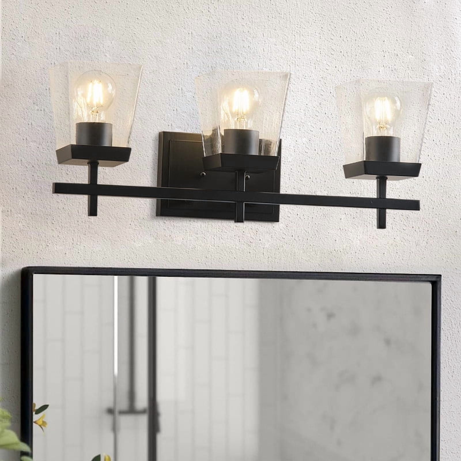 Aiwen 22.05" Light Fixtures for Bathroom above Mirror - Matte Black Vanity Lights for Dining Room, Hallway