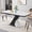 White+Black, variant on High-Quality MDF and Stainless Steel Dining Table | Suitable for 6, Restaurant Scenes | Smooth Retraction and Good Load