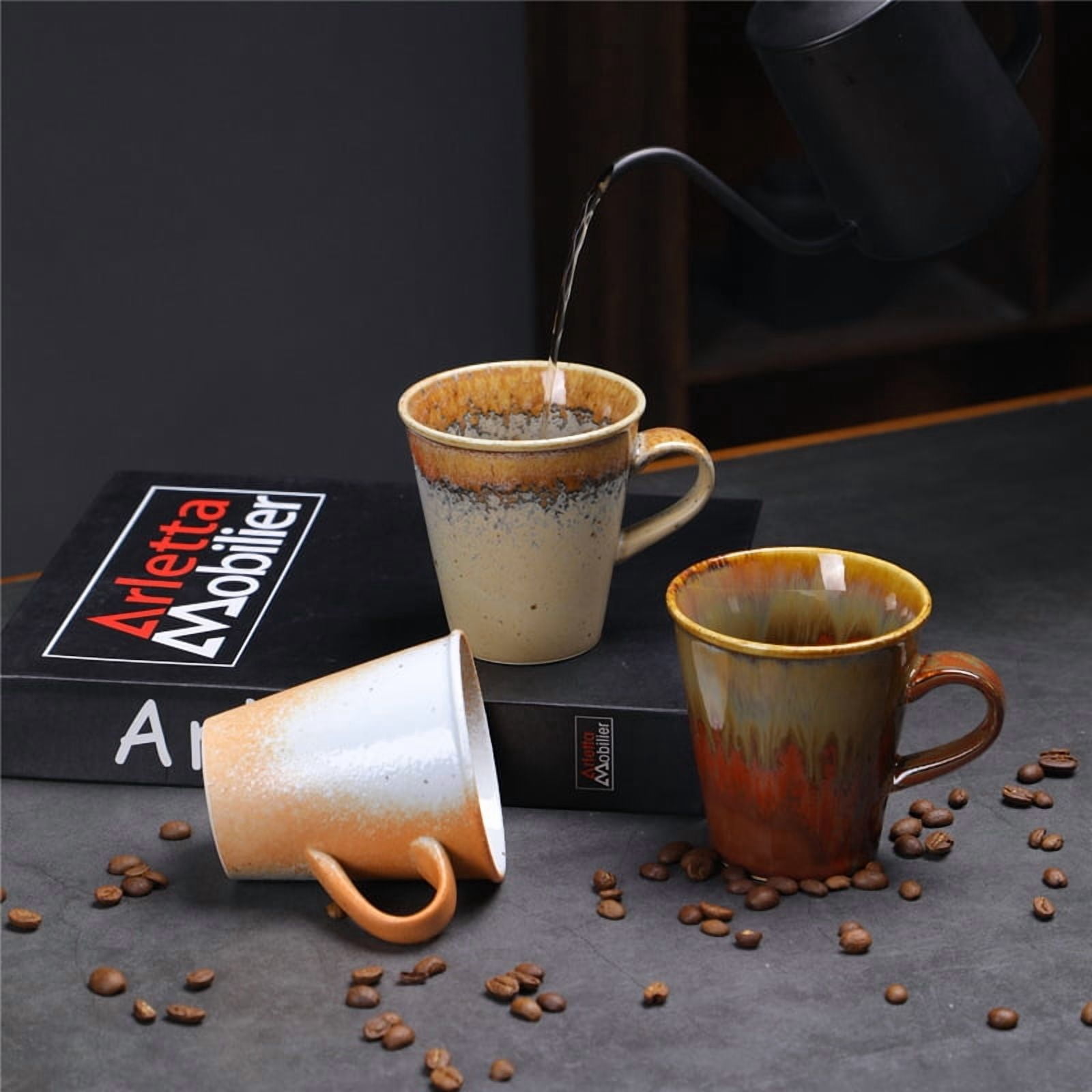 Small Capacity Coffee Cup Retro Style Ceramic Mug Espresso Pour Over Coffee Cup Kiln Change Coarse Ceramic Ceramic Coke Cup