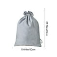 thumbnail image 3 of HomeDM Christmas Drawstring Gift Bags Solid Color Reusable Christmas Storage Bags for Gifts Wrapping Xmas Fabric Goody Gift Sacks Holiday Party Gray, 3 of 6