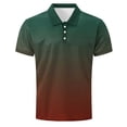 thumbnail image 5 of Vetsdori Mens Polo Shirts Short Sleeve Work Pullover Summer Gradient Casual Collar Tops for Men Graphic, 5 of 6
