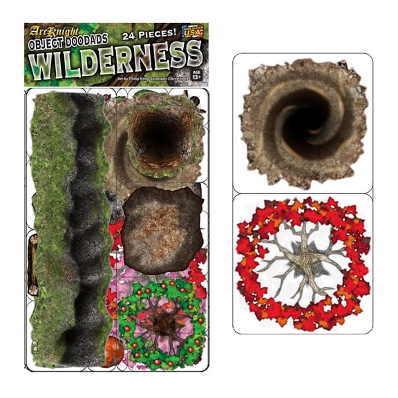 Wilderness - 24pc Double-Sided Nature & Terrain Pieces for Starters & Masters Alike - Roleplaying Objects for Dungeons & Dragons - Immersive Map Accessories for DnD 5E, Pathfinder & Warhammer RPGs