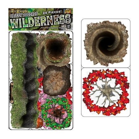 Wilderness - 24pc Double-Sided Nature & Terrain Pieces for Starters & Masters Alike - Roleplaying Objects for Dungeons & Dragons - Immersive Map Accessories for DND 5E, Pathfinder & Warhammer RPGs