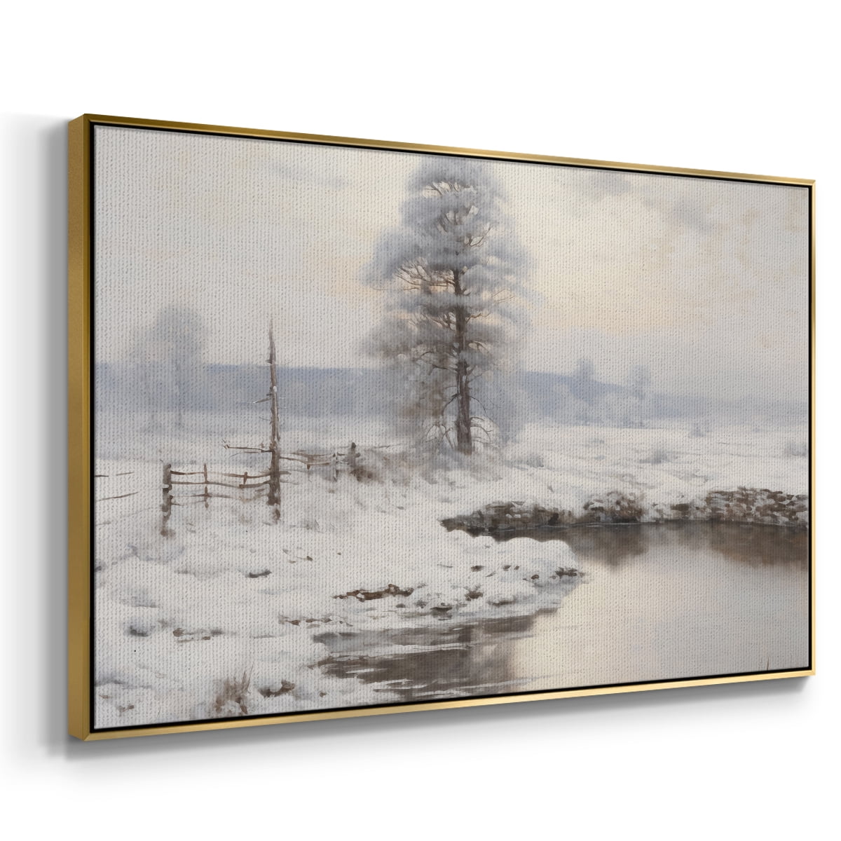 Vintage Landscape-XVI By Wexford Home Framed in Gold Wood Gallery Wrapped Canvas 17 in. x 25 in.
