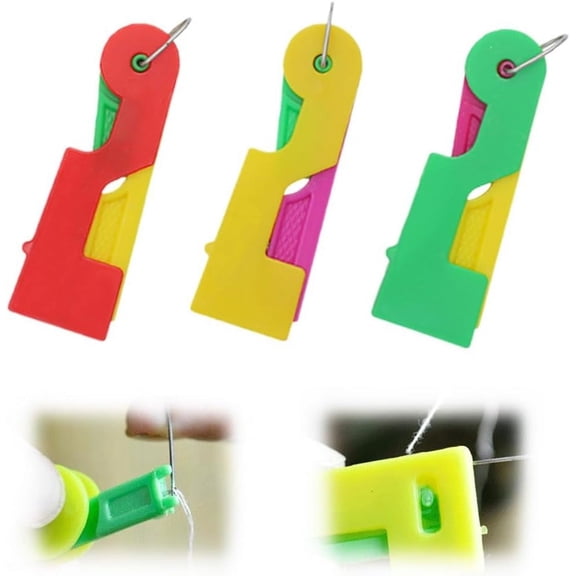 Automatic Needle Threader,New Sewing Machine Needle Threader,Sewing Needle Threaders,Plastic Needle Threaders,Automatic Needle Threading Device (3 PCS)