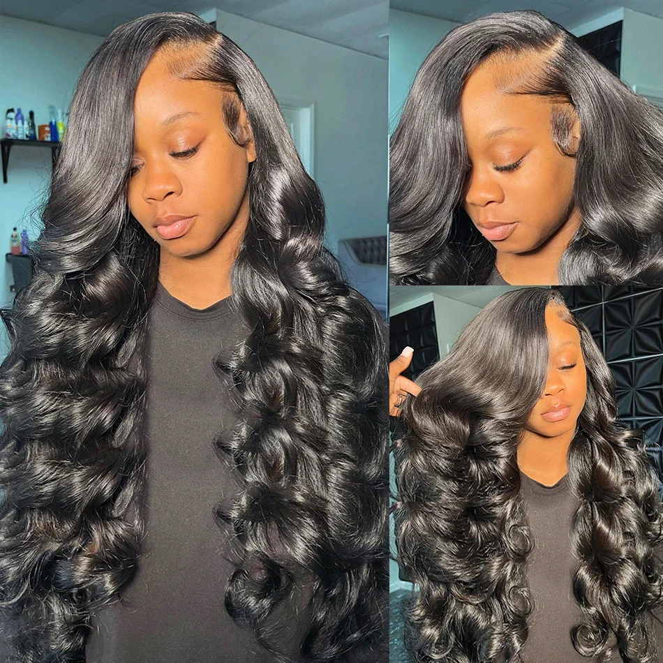 HD Body Wave Lace Frontal Wig13x6 Transparent Lace Front Human Hair Wigs For Women Pre Plucked Frontal Wig With Baby Hair Natural Hairline Glueless Wigs Brazilian Virgin Human Hair Lace Frontal Wig C