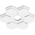 thumbnail image 2 of 10"OD x 2"ID x 3 1/2"C x 1"P Daisy Architectural Grade PVC Contemporary Ceiling Medallion, 2 of 11
