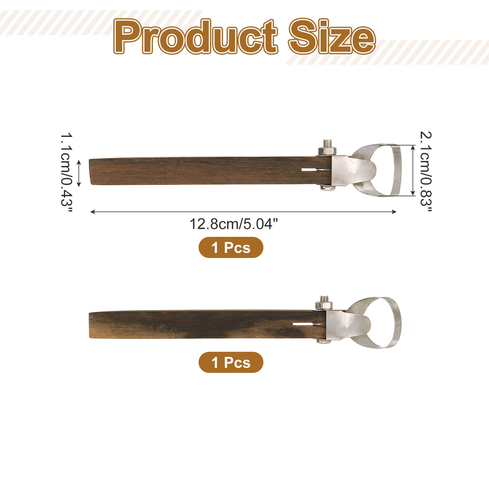 Uxcell 2 Pack Pottery Handle Making Tool, Pottery Cup Handle Shape Sculpture Scraper Clay Carving Trimming Clay Extruder Tool for Cup Making Ceramic Craft (Semi-circular&Arc Shape)
