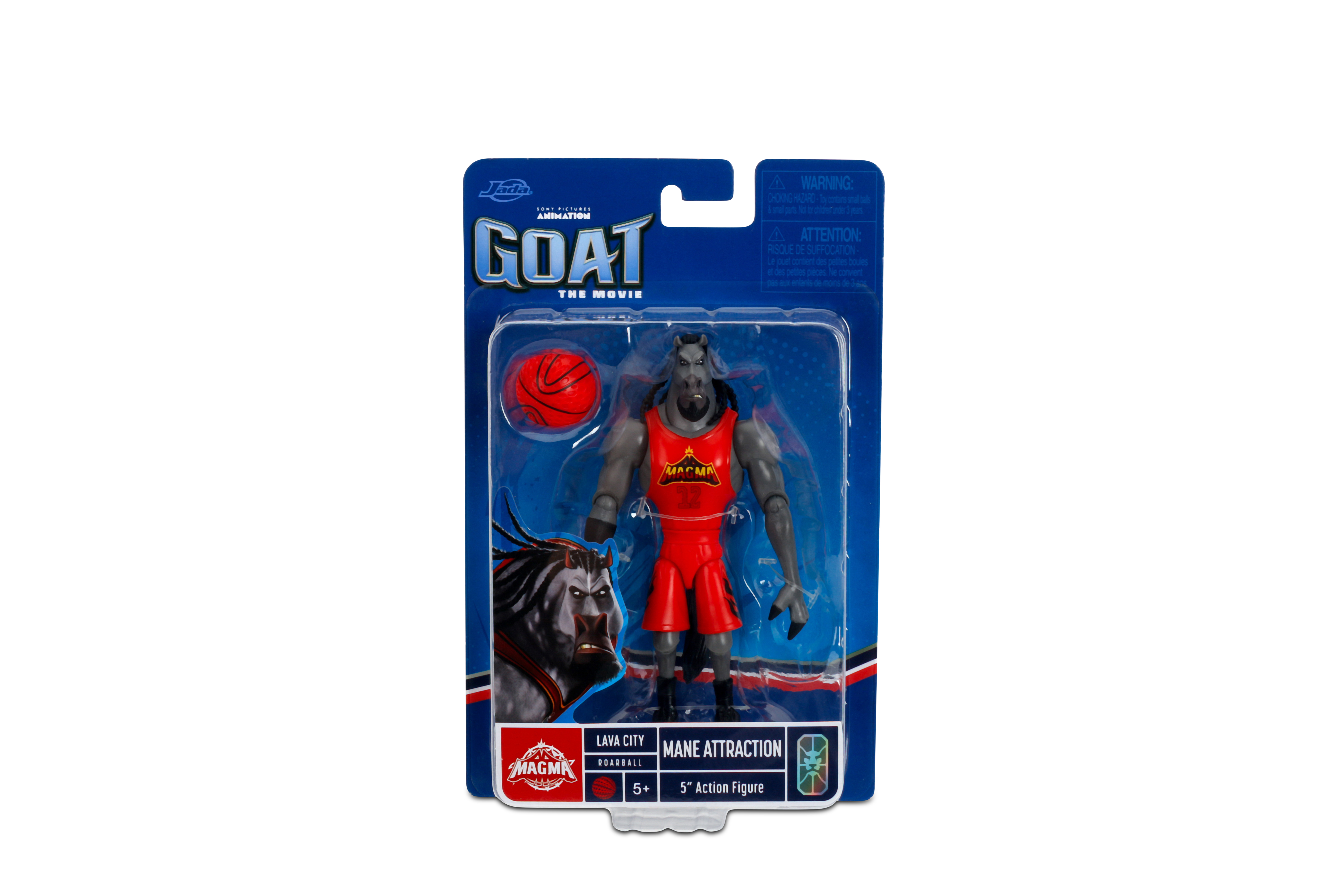Jada GOAT The Movie Mane Attraction Action Figure – 5” Scale Collectible with Roarball Accessory 5.5” Figure by Jada Toys