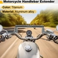 thumbnail image 2 of Extensor de manillar de motocicleta 8mm universal de aleación de aluminio barra de equilibrio soporte con distancia de agujero central de mm tono titanio 1 juego, 2 of 6