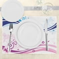 thumbnail image 3 of Ambesonne Modern Place Mats Set of 4, Ivy Flower Leaves Nature, Standard Size, Dark Blue Lilac, 3 of 6