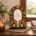 thumbnail image 4 of Dia De Los Muertos Altar Wooden Picture Frames,2026 Sugar Skull Butterfly Floral Day of The Dead Decor Frame for Mexican Ofrenda Altar Tabletop Display Style E, 4 of 6