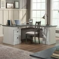 thumbnail image 2 of Bowery Hill Engineered Wood L-Shaped Desk in Glacier Oak/Rosso Slate Accents, 2 of 19