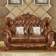 thumbnail image 3 of Antique Dark European Leather Sofa First Layer Cowhide Villa Large Living Room Solid Wood Carved Sofas Modernos Para Sala My Lux Decor Round, 3 of 7