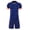 Navy, variant on Sport Sets for Toddlers Breathable T Shirt Shorts Mesh 2 Piece Football Training Uniform Performance Sport Clothing