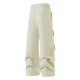 thumbnail image 5 of Dvprdro Wide Leg Sweatpants for Men Elastic Waist Drawstring Casual Athletic Sweat Pants Loose Fit Stretch Trousers Fashion Workout Joggers with Zipper Pocket, 5 of 7