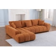 thumbnail image 6 of Canam L-shaped Upholstered Left Facing Chaise Sectional Sofa Caramel, 6 of 12