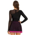 thumbnail image 5 of Trajes de baile lírico de ballet para mujer, vestidos transparentes con purpurina y diamantes de imitación, vestidos de patinaje artístico de manga larga, ropa de baile, 5 of 5