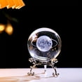thumbnail image 4 of Fiudx Esfera de Cristal Grabada, Exquisito Adorno Astronómico de Cristal, Base de Metal Resistente, Reflejo de Luz Cautivador, Detalle Decorativo para El Hogar, Elegante Opción de Regalo, Sofisticaci, 4 of 6
