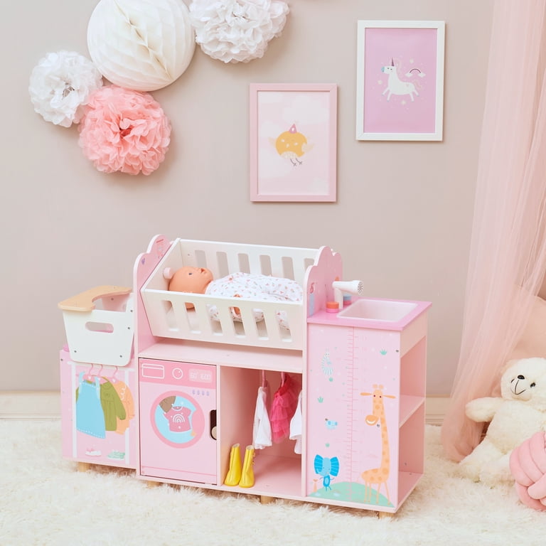 Olivia's Little World Amanda 6-in-1 Doll Nursery Station with