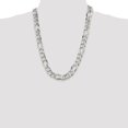 thumbnail image 5 of Auriga Fine Jewelry 925 Sterling Silver 13.5 mm Figaro Chain Necklace for Men 24", 5 of 5