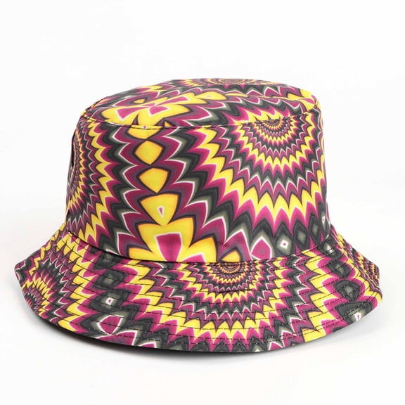 Njoeus Bucket Hat for Women Men, Packable Printed Travel Beach Sun Hats, Summer Outdoor Fisherman Cap, Double-Side-Wear Bucket Hats (A1)