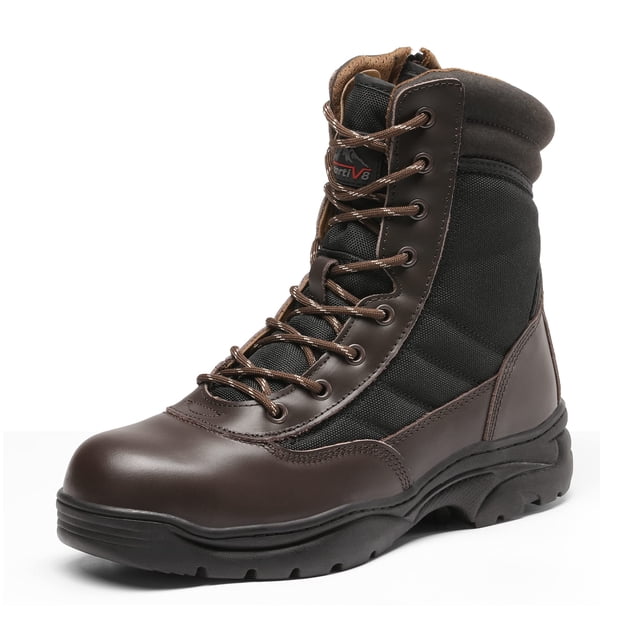 Botas de Seguridad NORTIV 8 con Punta de Acero para Hombre Militar Talla 7 Marrón