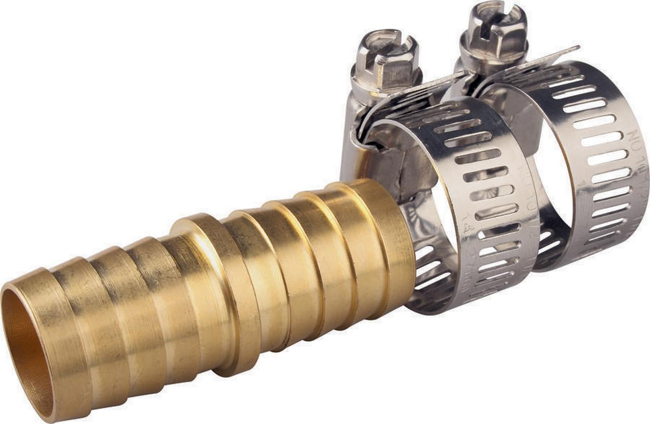 Landscapers Select Garden Hose Menders, Solid Brass, With Clamps, 3/4
