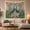 Twin Peacocks, variant on Blue Green Peacock with Jeweled Feathers in Garden Oasis, Majestic Fantasy for Nature Lovers, Wildlife Wall Art Decor, Housewarming Gift Tapestry Wall Hanging for Living Room and Bedroom