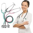 thumbnail image 1 of 3 pack Double Sided Medical Cardiology Doctor Stethoscope Professional Medical Heart Stethoscope, 1 of 5