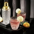 thumbnail image 4 of 3 Pcs Cocktail Shaker Set, Dingrich 13.5oz Glass Cocktail Shaker, Martini Shaker with Stainless Steel Lid & Strainer, Measuring Jigger & Mixing Spoon for Beginners (Gold), 4 of 8