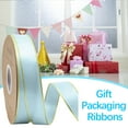 thumbnail image 3 of Blue Ribbon 1/4 Inch Width, Solid Satin Ribbons with 25 Yards Length Silk Fabric for Gift Wrapping or Wedding Party Birthday Decoration - Gold, 1/4 Inch x 25 Yards, 3 of 4