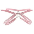thumbnail image 2 of Moda punk cinturón ajustable metal cuerpo cadena pu cuero mujer rosa Rosado jinwen Cadena de la cintura de la joyería para las mujeres, 2 of 8