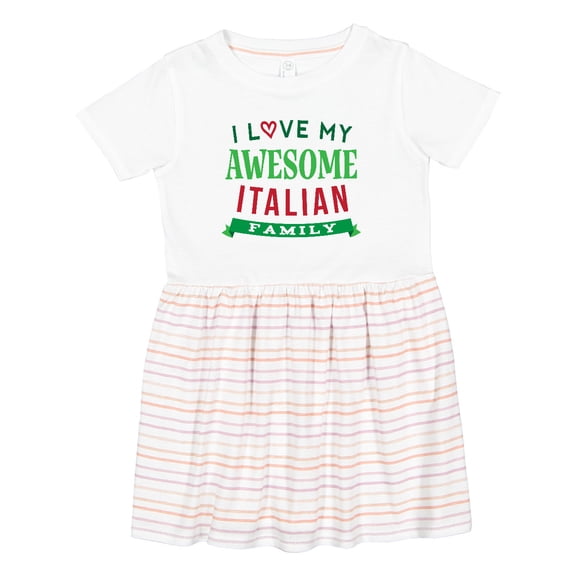 Inktastic Italy Love My Awesome Italian Family Girls Toddler Dress