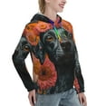 thumbnail image 2 of KLL Sunflower Black Dog for Womens Pullover Hoodie with Pocket Hooded Long Sleeve Shirts Sweatshirt for Women-X-Large, 2 of 7
