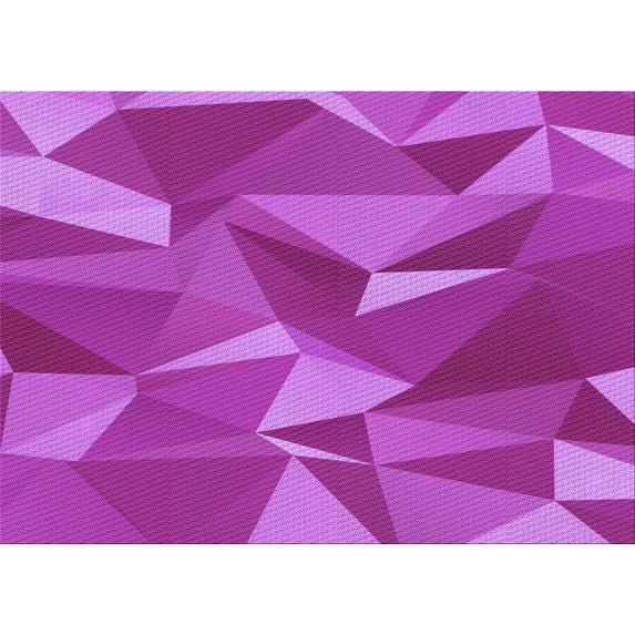 Ahgly Company Machine Washable Indoor Rectangle Transitional Fuchsia or Magenta Purple Area Rugs, 7' x 10'