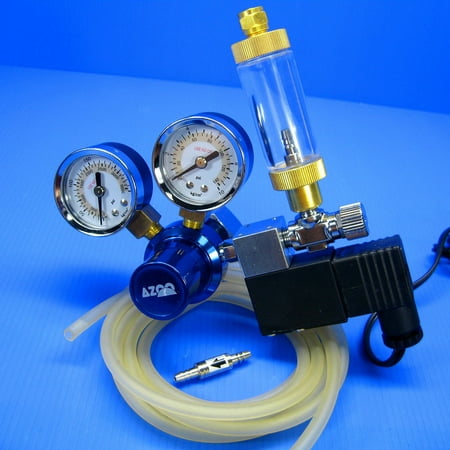 - AZOO CO2 Pressure Regulator System- Magnetic Solenoid Bubble Counter CHECK VALVE tank