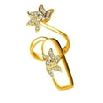 thumbnail image 3 of ziyahi Rhinestone Fingertip Opening Ring Fingertip Charm Adjustable Nail Guard Cover Rings Decoration Nail Jewelry Fingertip Golden, 3 of 9