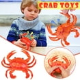 Mustacti Toy Crab Marine Animal Model Voice Toy Props Decoration Chew