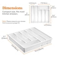 thumbnail image 4 of Organizador de cubiertos Lifewit con 6 compartimentos, color blanco, 4 of 9