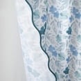 thumbnail image 2 of Mainstays 14 Piece Green and Blue Floral Scallop Shower Curtain Set – 72" x 72" Faux Linen Fabric, Waterproof PEVA Liner & Metal Hooks, Machine Washable, 2 of 9