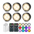 thumbnail image 1 of LED Puck Lights Battery Operated Under Cabinet Lighting, Closet Lights with Remote, Color Changing Under Counter Lighting, Stick On Lights, 1 of 6