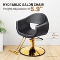 thumbnail image 6 of UBesGoo Barber Chair, Heavy Duty Hydraulic Salon Styling Chair, 360° Swivel with Footrest, Black & Gold, 6 of 8