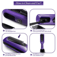 thumbnail image 3 of Hair Trimmer Automatic Home Care Clipper 2-in-1 for Dry Damaged Splitting Broken Brittle Straight Curly Frizzy Beauty Styling - Purple, 3 of 11