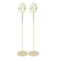 thumbnail image 3 of Table Card Decor, Metal Steady Table Number Holder Electroplating Technology  Performance Semicircle Convex Design  For Anniversary Party For Wedding Office Gold, 3 of 8