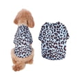 thumbnail image 2 of Leopard Print Dog Blouse Fleece Jumpsuit for 2-30 Lbs Windproof Winter Mountaineer Coat for Small and Medium Dogs All Seasons Outdoor Apparel, Blue Size L, 2 of 8