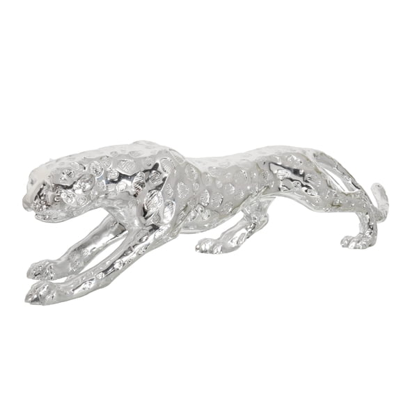 AFD HOME Standing Silver Leopard Large 31 Inches Long