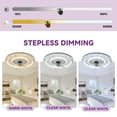 thumbnail image 3 of Uforic Ceiling Fan with Lights, App Control and Timer, Ultra-Quiet 6-Speed Operation, Modern Flush Mount Design for Year-Round Comfort, Perfect for Bedroom, Living Room, Kitchen - Crystal White, 3 of 5